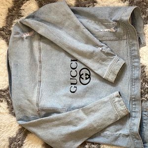 Custom made Gucci oversized jean distressed look
